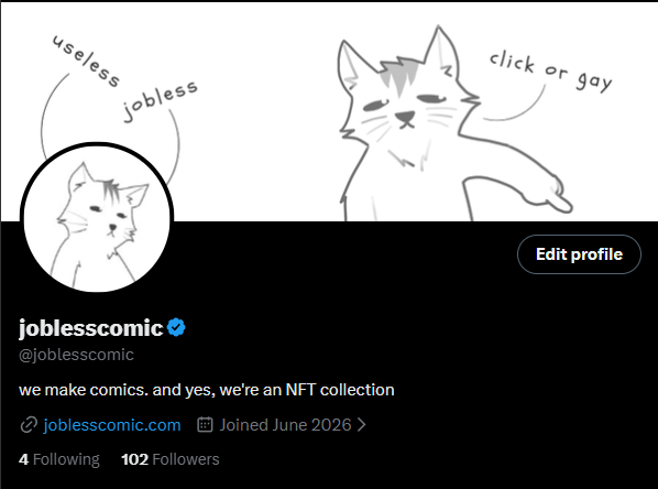 joblesscomic's tweet photo. Happy 100 Followers !

Chapter 2 of Eternal Jobless will drops in few hrs https://t.co/qcZTMhE6NJ