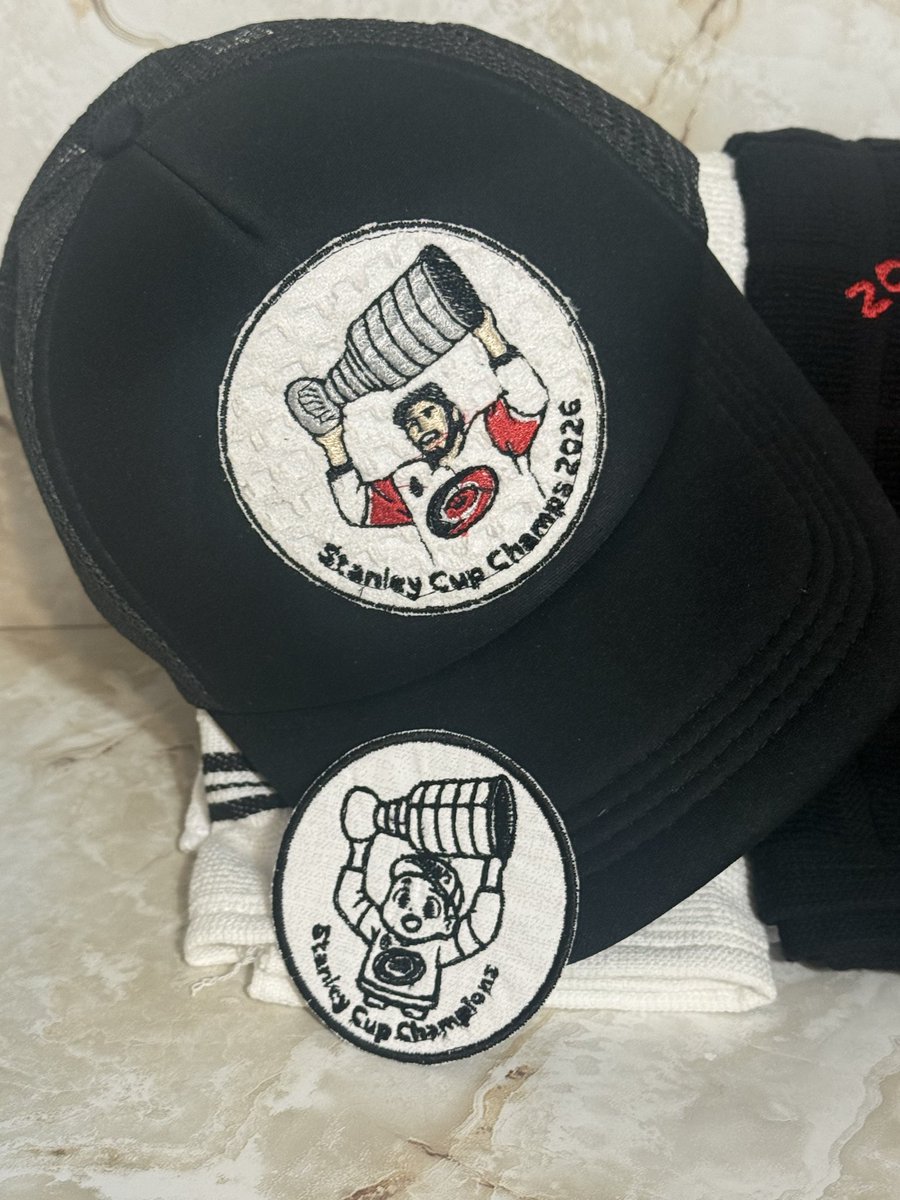 boring_jen20's tweet photo. New designs! And trying my
Hand at
Iron on patches!  #stanleycupchampions #Carolinahurricanes https://t.co/XHhmYaUjxa