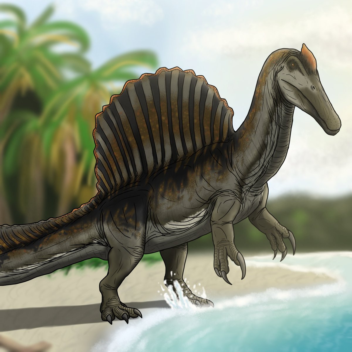 Spinomimus's tweet photo. #7月になったのでフォロワーさんに自己紹介しようぜ
古生物が好きで主に恐竜の絵を描いてます！
たまにゴジラやアニメの絵も描きます！
絵柄が気に入ってくれると喜びます https://t.co/05pz4xBh2z