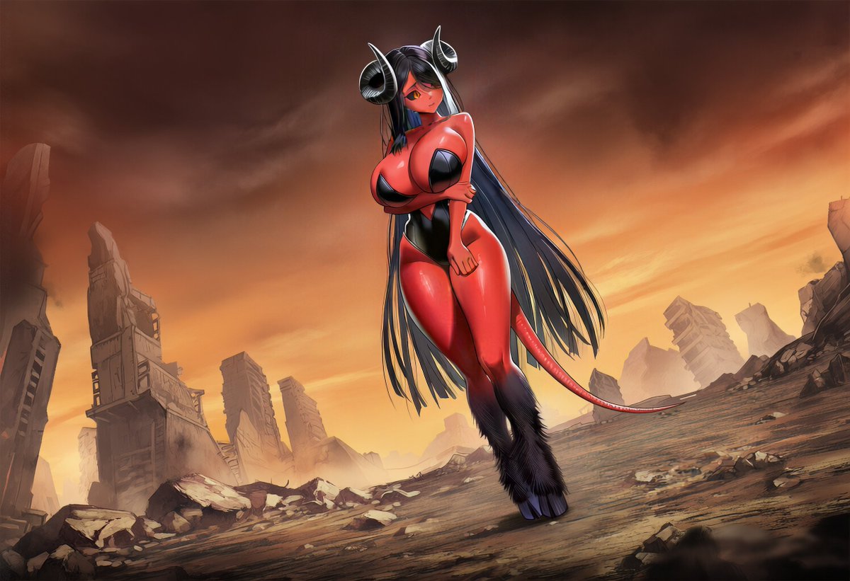 AvenVexara's tweet photo. Boredom, frustration, and despair were beginning to consume her.
Fortress after fortress. Ruin after ruin. Cave after cave...
Still, not a single human whisper.

#succubus #demongirl #darkfantasy #AIart https://t.co/eGGXfpXsXU