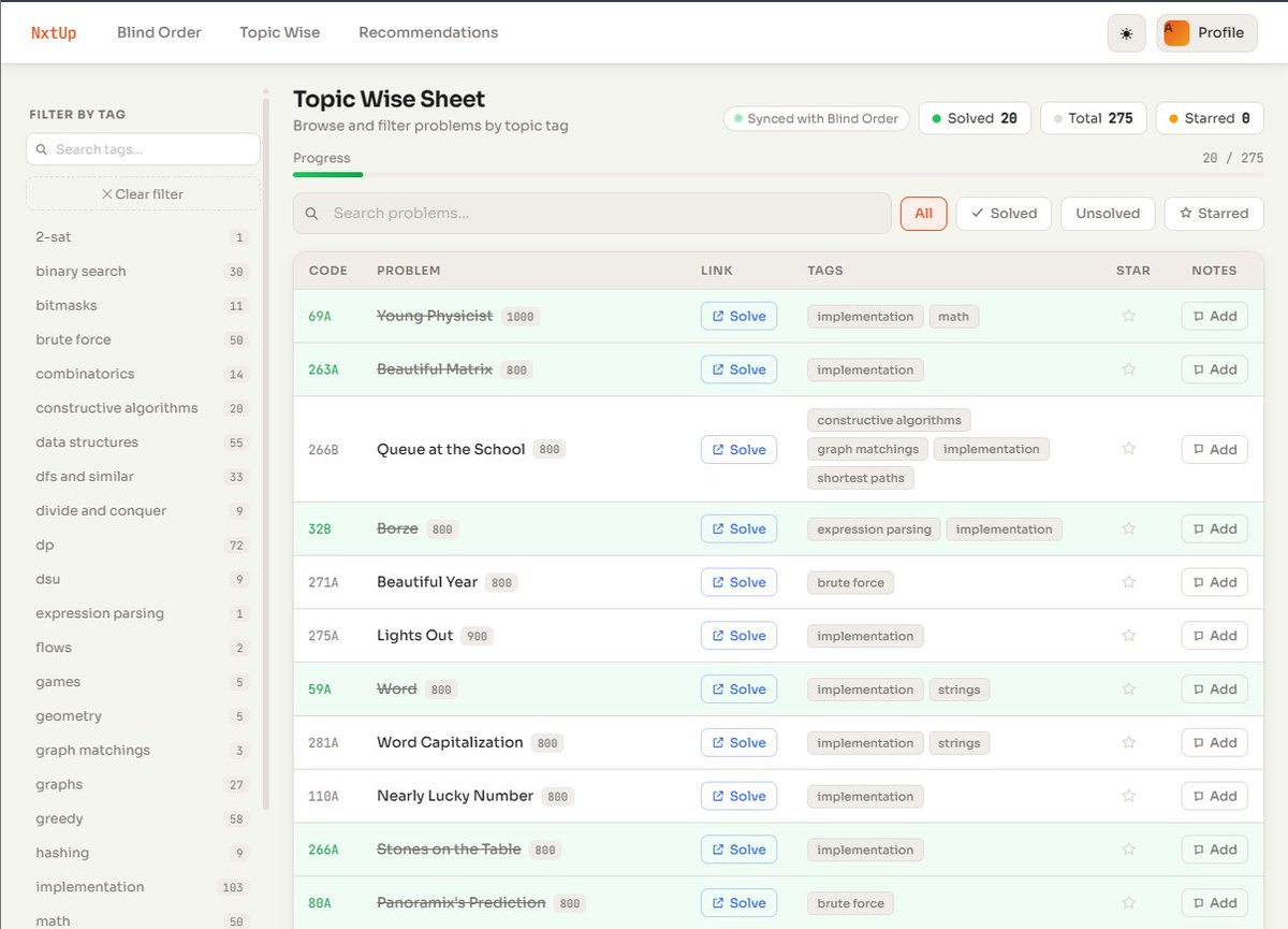 Curious_Souls58's tweet photo. So, finally after weeks on efforts, Nxtup Recommendations are here.
It uses a RAG Pipeline that reads your submission pattern and suggests appropriate questions with explanation.
Final video explaining the pipeline and code is already out! https://t.co/vl98eQYYks