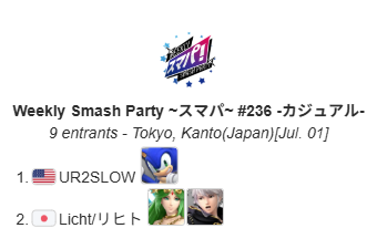 WSPsmapa's tweet photo. スマパ！#235 の結果です！

🏆 ZETA | あcola　@acola_Lui
🥈 FENNEL | Miya　@manmamiya13

カジュアル
🥇 UR2SLOW　@UR2SLOW_
🥈 Licht/リヒト　@licht0052
おめでとうございます！

次回は7/8、64人規模開催です。カジュアルはありません。

#スマパ #RedBullGamingSphereTokyo https://t.co/HbkGXzytlj
