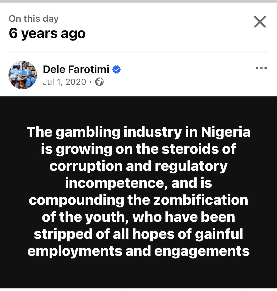 DeleFarotimi's tweet photo. The Olodo Uprising, (Weaponized ignorance) has multiple forms of manifestation. A people deprived of gainful employment and realistic opportunities, are left exposed to addictive gambling schemes, in the vain hope of finding ways out of the hopelessness of their lived realities.. https://t.co/IC52QTTkrb