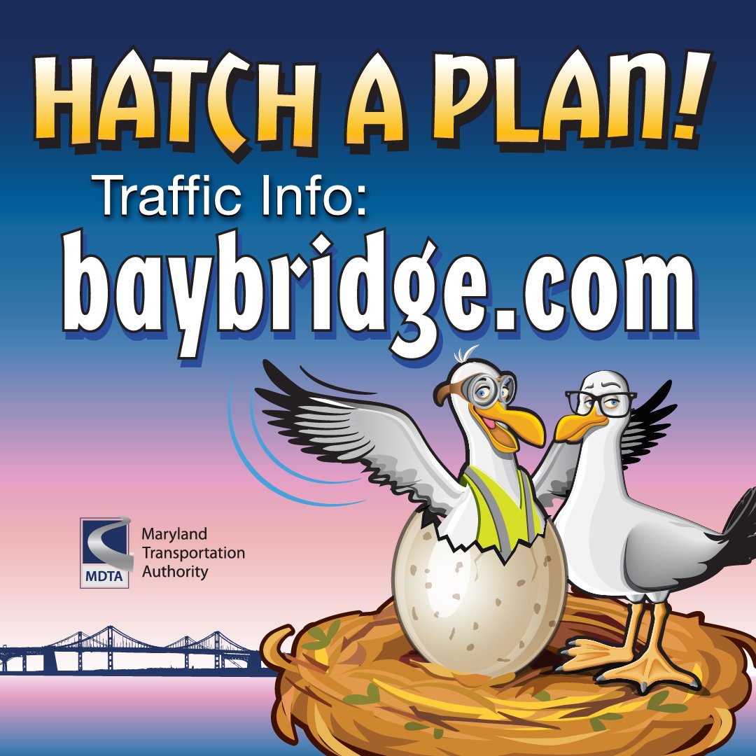 TheMDTA's tweet photo. Bay Bridge Fourth of July Traffic Tips, Including the All-Important Best Times to Cross. Visit https://t.co/C7fe7PGSXh https://t.co/2RtATcvOsa