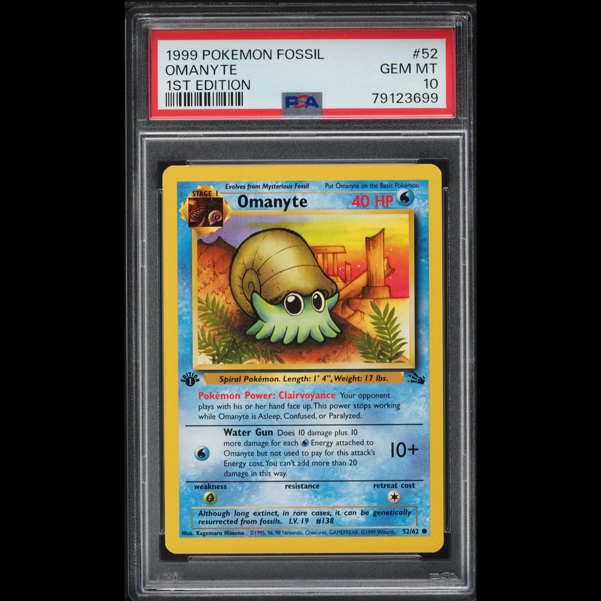 RareCandyVault's tweet photo. 1st Edition - GEM MINT 10 - Omanyte 

PSA Population : 1 of 845

Fossil Set 1999

52 / 62

@cgccards @PSAcard @taggrading @beckettcollect https://t.co/pZP4zBGWvt
