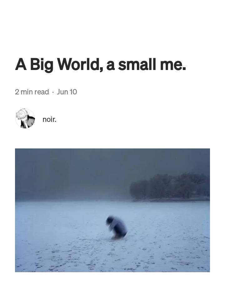 pencorner's tweet photo. A Big World, a small me. 
🖊️ noivar https://t.co/luMmyFvjFT