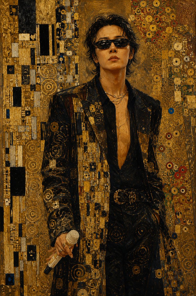0218uarmyhope's tweet photo. ✨ J-Hope as a Klimt masterpiece, created by Chappy. ✨ https://t.co/v7LN33pOqa