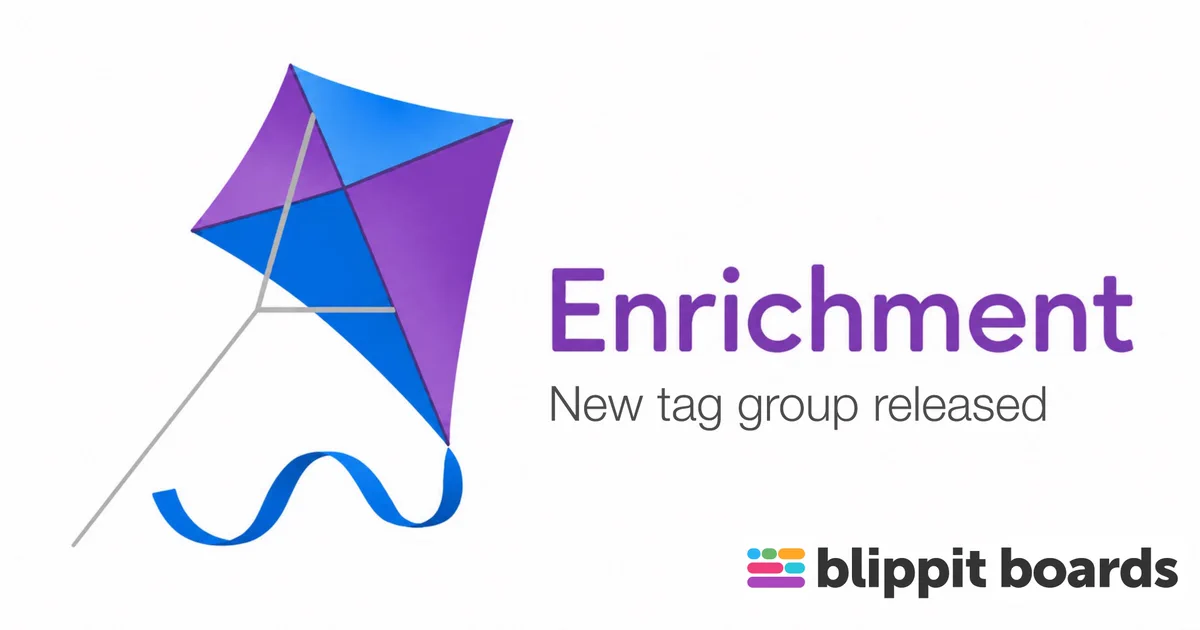 Enrichment new tag group released on Blippit Boards