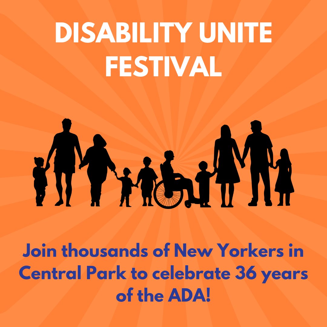CPstate's tweet photo. Mark your calendars! The Disability Unite Festival returns to Central Park today for a day of music, performances, resources, and community celebration. Join thousands of New Yorkers in supporting the I/DD community.

https://t.co/RqBZvYZC55 

#IDDCommunity https://t.co/aZe4tH6dnv