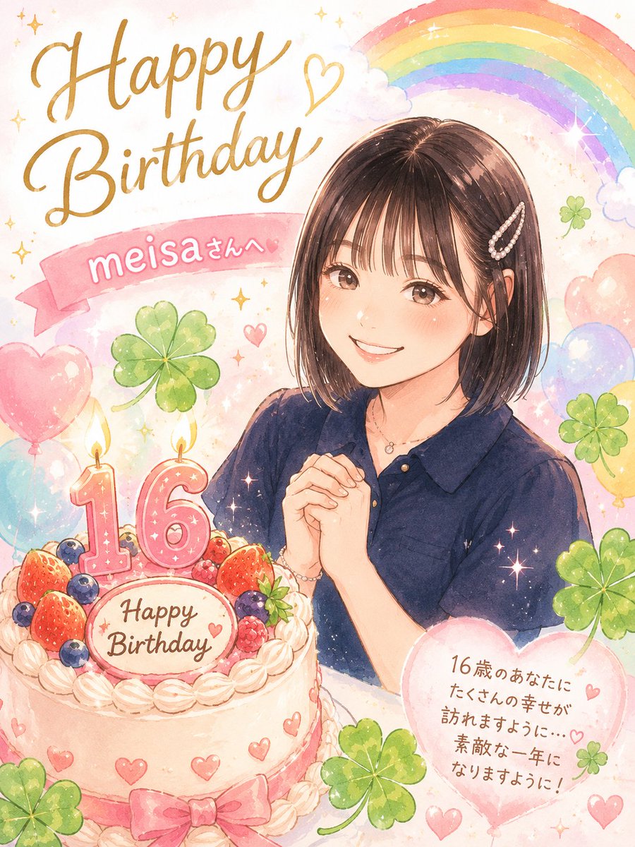 冨岡明咲 さん🌈🍀 ㊗️お誕生日おめでとうございます🎊 この1年も