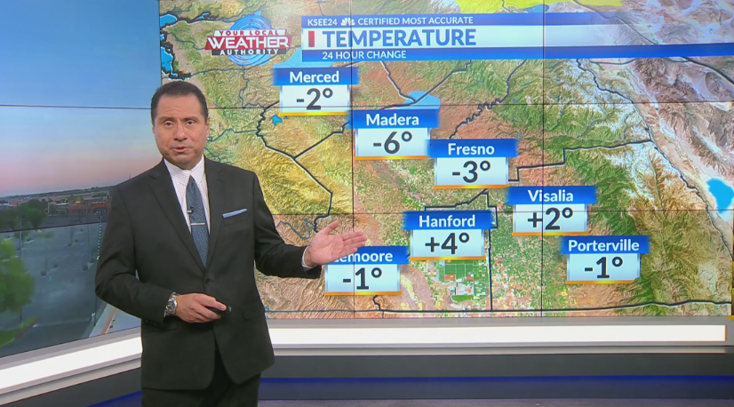 ReubenKSEE24's tweet photo. A slight cool down for the start of July. Now on @KSEE24 Sunrise... when Valley temperatures could heat back up to the triple digits. We're here until 7 AM Join us! #WEDNESDAY #July #July2026 #cawx #Merced #Madera #Fresno #Lemoore #Hanford #Visalia #Porterville #California https://t.co/RhJaGVao8i