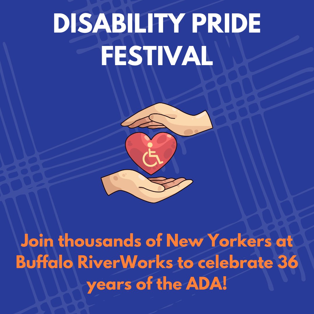CPstate's tweet photo. Disability Pride Month continues in Western New York today. Join thousands of New Yorkers at Buffalo RiverWorks for a day of entertainment, resources, advocacy, and community celebration.

Learn more: https://t.co/NJnUwbCdoj 

#IDDCommunity https://t.co/qqHXeFfRsx