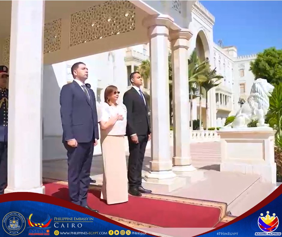 PHinEgypt's tweet photo. 01 JULY 2026 - AMBASSADOR CHARMAINE ROWENA C. AVIQUIVIL PRESENTED HER CREDENTIALS TO H.E. ABDEL FATTAH EL-SISI, PRESIDENT OF THE ARAB REPUBLIC OF EGYPT  

Full story: https://t.co/EvvdWSdgy0 

#PHinEgypt https://t.co/A5kt0SK0Y3
