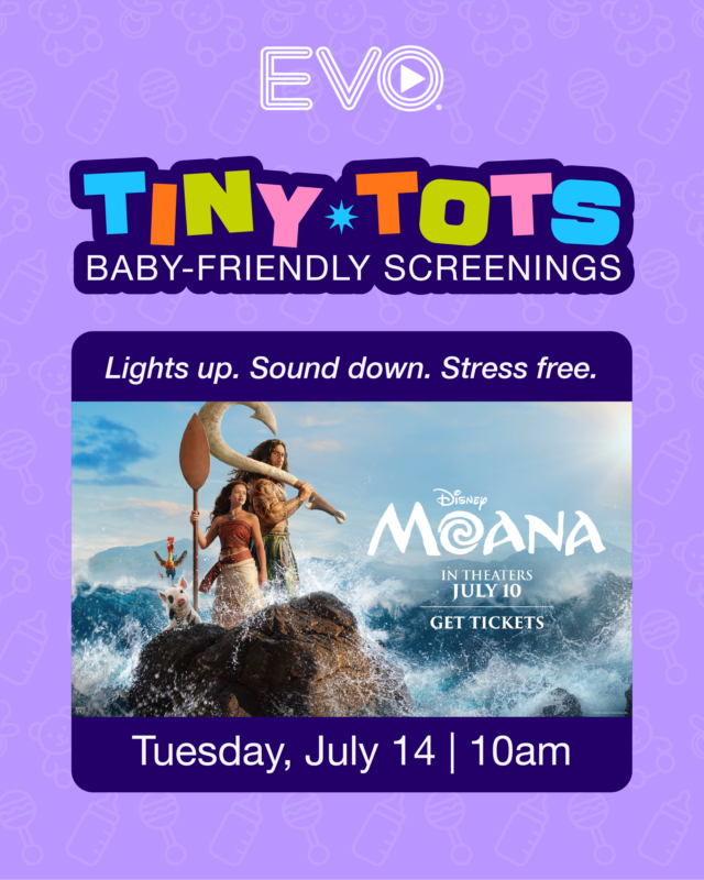 evocinemas's tweet photo. Join us on July 14th at 10 AM for our Tiny Tots Screening of Moana!
ㅤ
We keep the lights up, sound down, and everything stress-free. Tiny Tots Baby-Friendly Screenings are designed for families with little ones in mind. 

Tickets are only $5! 🎟️: https://t.co/WEEkLV5wB4 https://t.co/ipx1nxq4nt