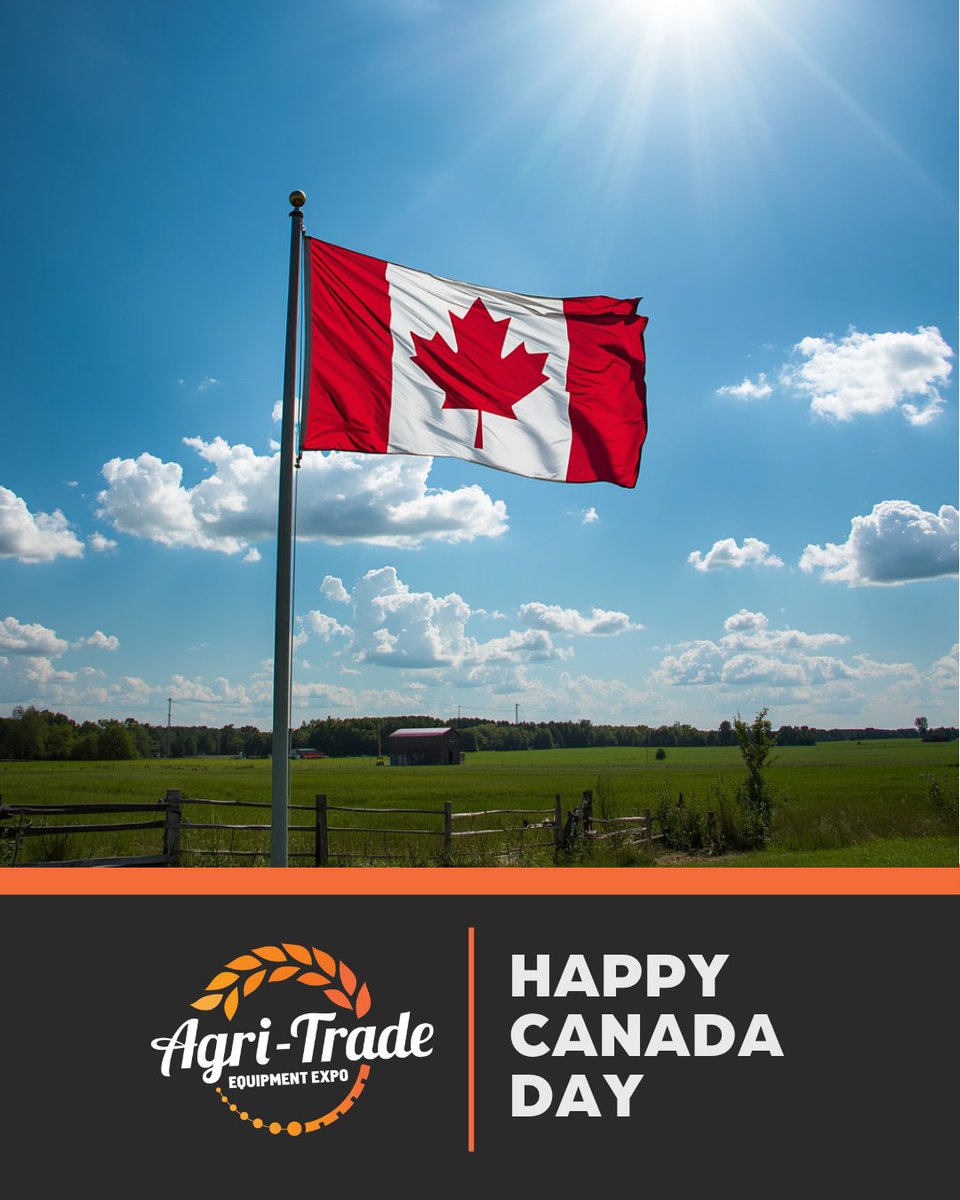 agritradetoday's tweet photo. Happy Canada Day!

Today we're celebrating the people, communities, and industries that help make Canada strong, including the producers, innovators, and agricultural businesses that keep our country growing.

Wishing everyone a safe and enjoyable Canada Day. https://t.co/fU3UnttLnm