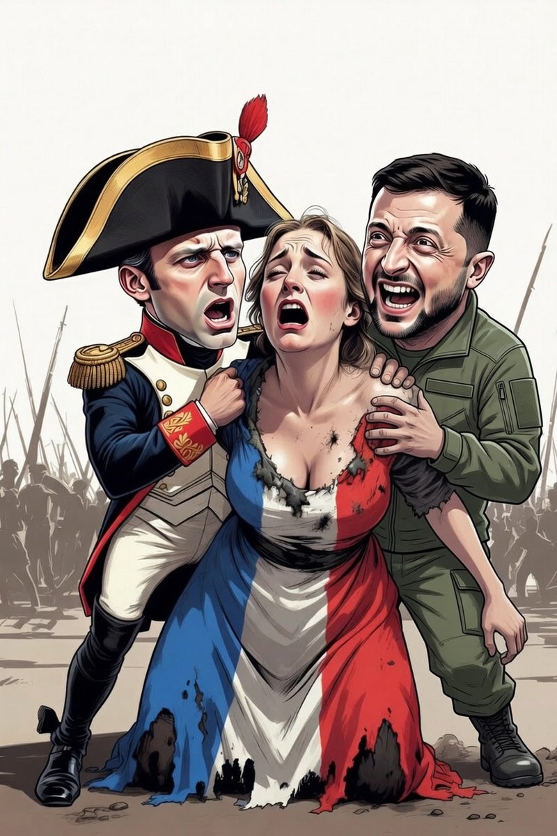 M_Strannik's tweet photo. @Guigz75116 Видимо Макрон оставит о себе заметный след в истории тем что он убивал своих граждан через эвтаназию и насиловал вместе с Зеленским Францию? https://t.co/RC1KOsztAH