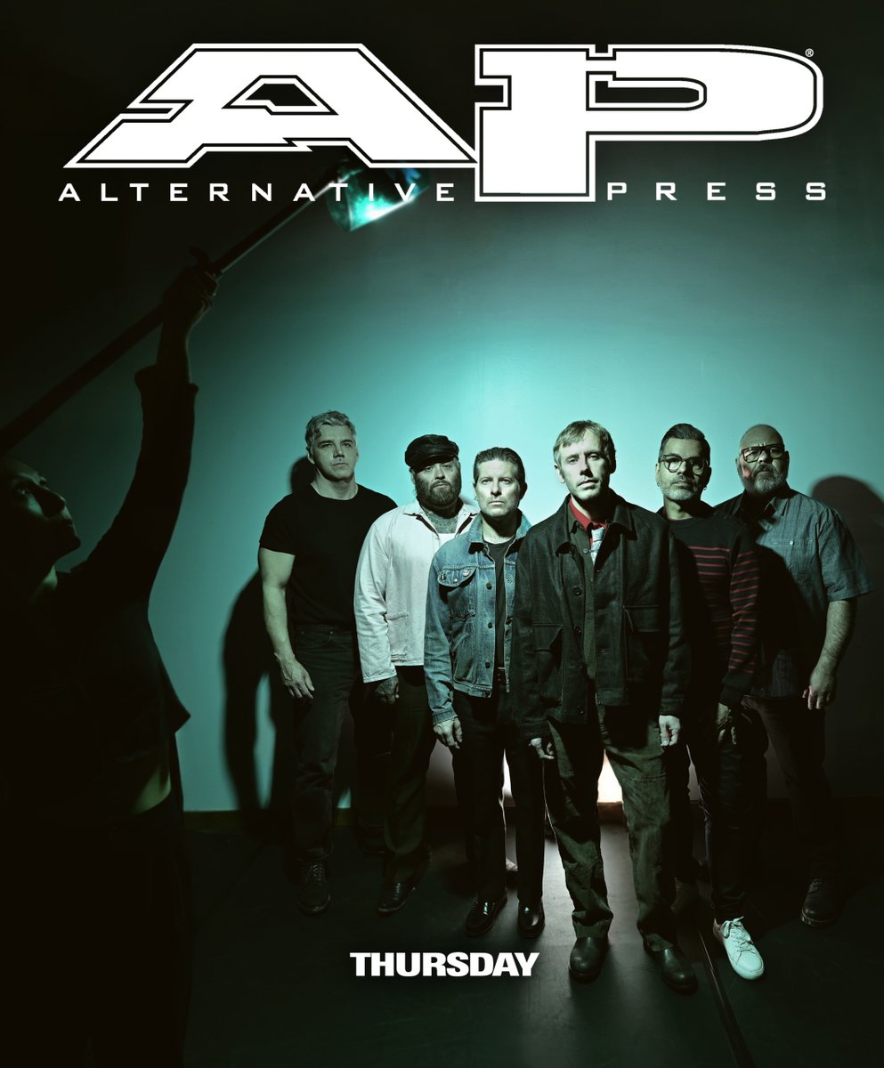 AltPress's tweet photo. Thursday have never been interested in easy answers. Across every era, from Full Collapse to A City by the Light Divided to No Devolución, they’ve embraced contradiction: vulnerability and fury, idealism and disillusionment, collapse and renewal https://t.co/IpeysAu8gK https://t.co/95cA1bK2RZ