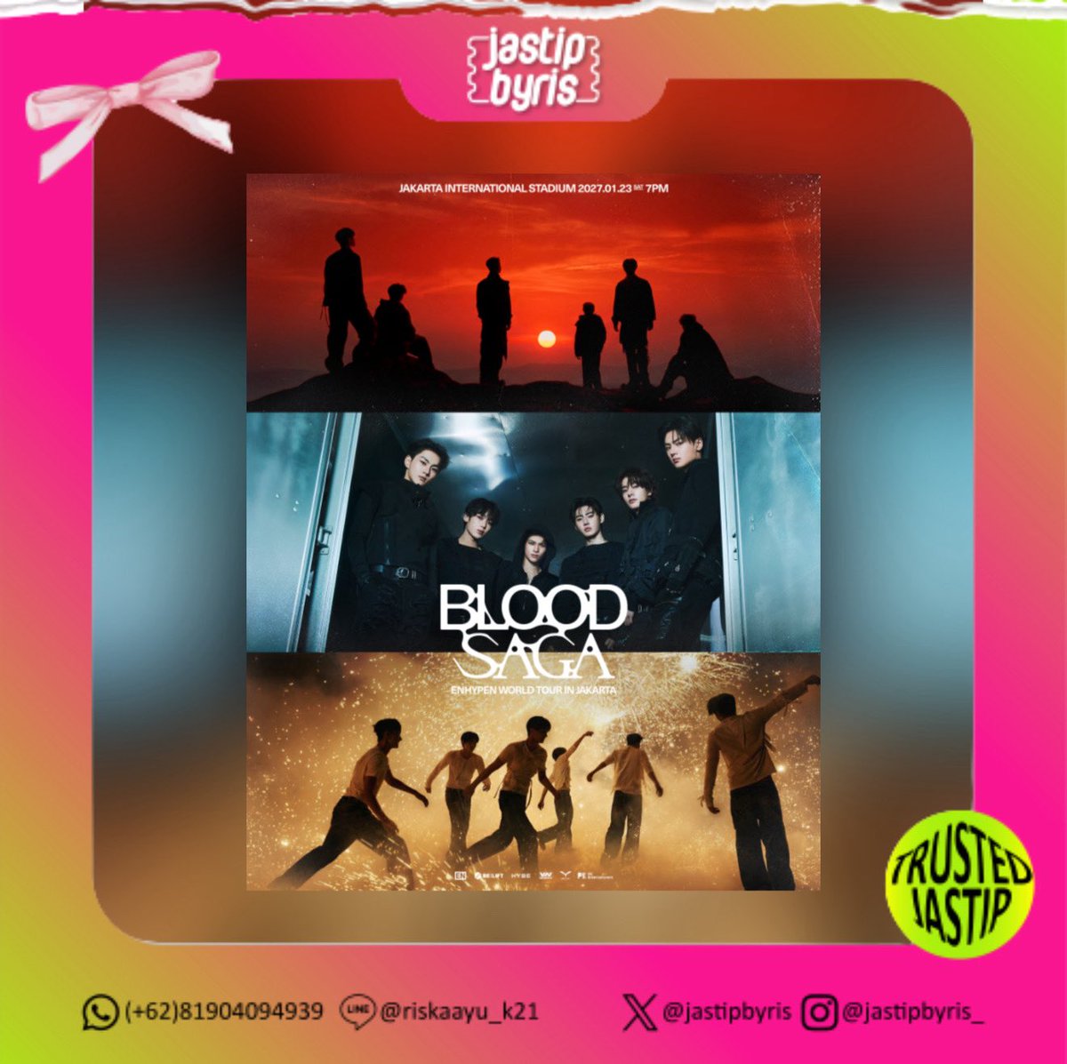jastipbyris's tweet photo. ‼️TERMS AND CONDITION ENHYPEN: BLOOD SAGA IN JAKARTA‼️

‼️FORM DIBAWAH HANYA TNC‼️

NON VIP = https://t.co/DmYPIc56sA 

VIP = https://t.co/WGC8ncEeMS

‼️FORM BOOKING DIBUKA TANGGAL 2 JULI 2026, PUKUL 19.30 WIB‼️

‼️CICILAN KHUSUS NON VIP‼️ https://t.co/f8qJ9oDvzS