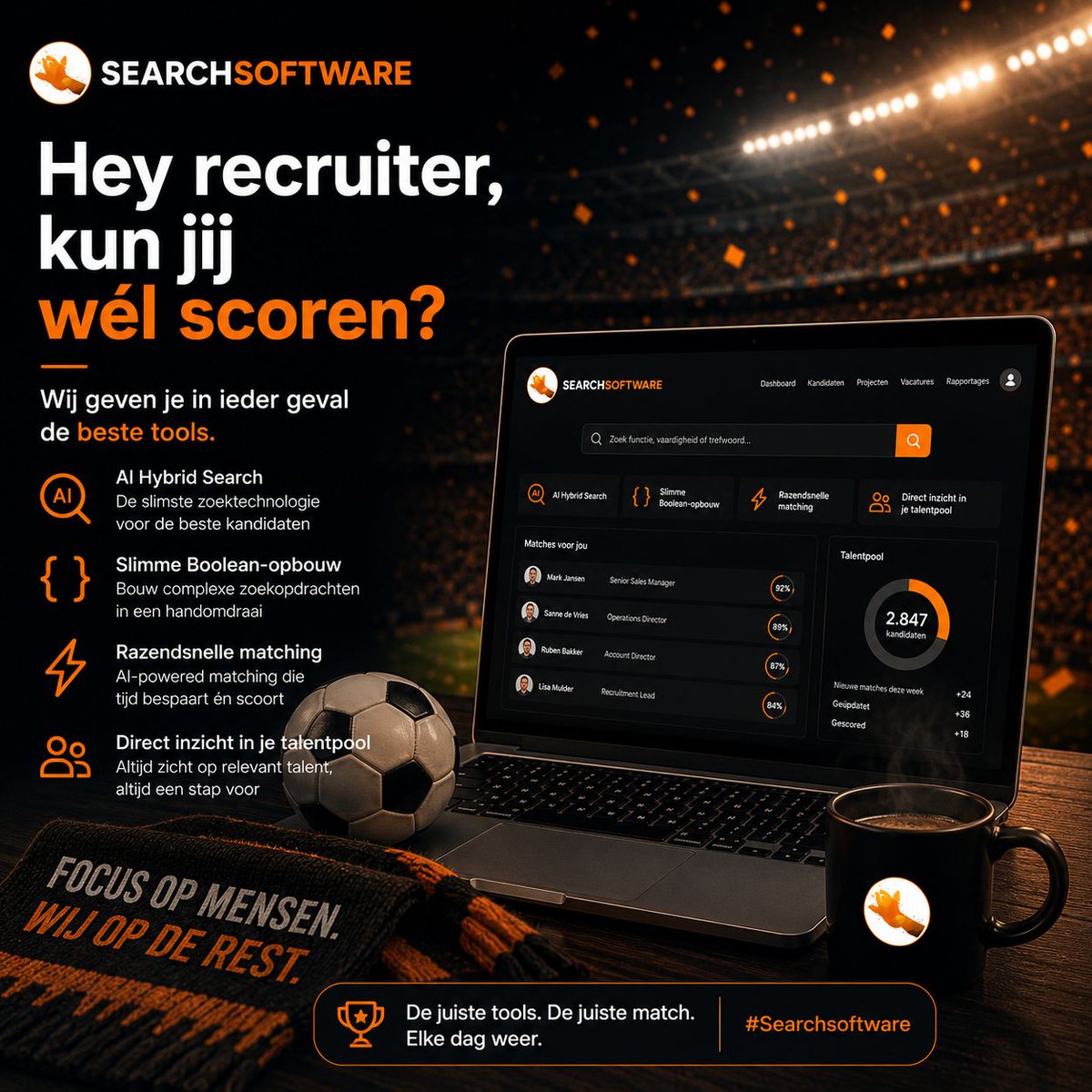 searchsoftware's tweet photo. โฝ Hey recruiter, kun jij wรฉl scoren?
Wij geven je in ieder geval de beste tools.
๐งก AI Hybrid Search
โก Slimme Boolean
๐ฏ Razendsnelle matching
๐ฅ Direct inzicht in je talentpool
Scoor de juiste match.
#Recruitment #ATS #AI #Searchsoftware https://t.co/QU9kfiETBR