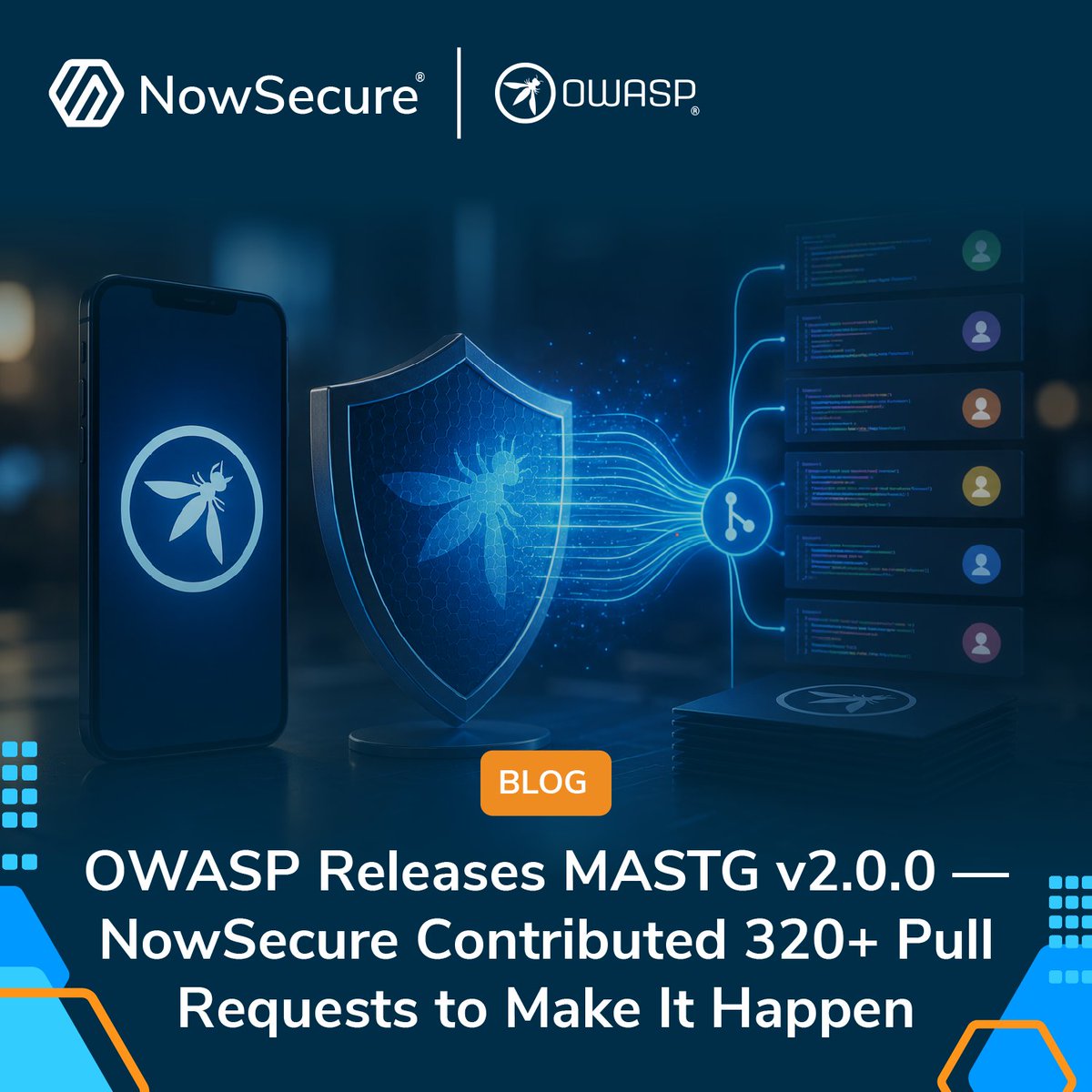 NowSecureMobile's tweet photo. #OWASP MASTG v2.0 is here!

We're proud that the @NowSecureMobile team contributed 320+ pull requests to make this milestone a reality. Cheers to everyone in the @OWASP Mobile App Security Project who collaborated to advance the state of #mobileappsec: https://t.co/7cCky1WNo4 https://t.co/HLy8Rn1eDZ