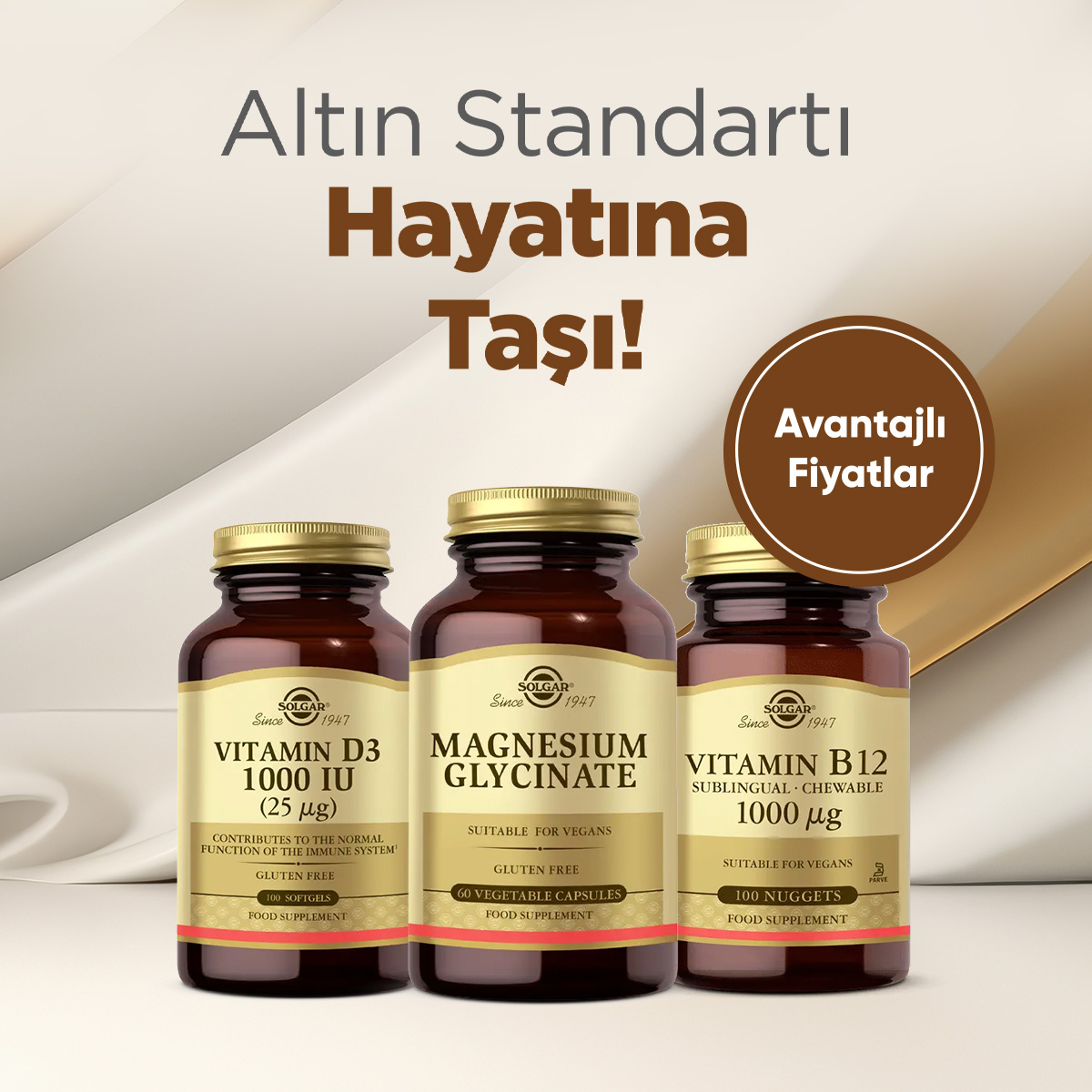 vitaminlercom's tweet photo. Solgar ile Altın Standartı Hayatına Taşı!🌿
%5 Havale İndirimi
%100 Orijinal Ürün Garantisi
Ücretsiz ve Hızlı Kargo
%100 Güvenli Alışveriş
Kapıda Ödeme İmkanı
Size Özel Hediyeler