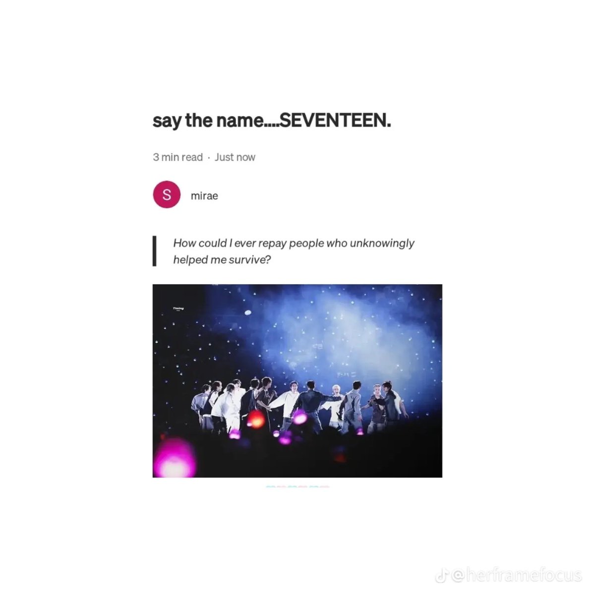 lovingsvntn's tweet photo. saw this on tiktok and it made me really emotional af. 🥺

there are words that i wanted to say to svt, and these posts says it all.

thank you so much, seventeen for everything. let’s meet and see each other again on 2028!! 🫂🤍 https://t.co/tYyJvEKFOO