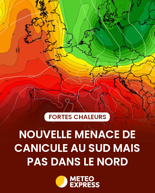 MeteoExpress's tweet photo. 🌡️ La chaleur se renforcera ce week-end et il est probable que les seuils de canicule soient de nouveau atteints dans le sud de la France à partir de dimanche ou de lundi. https://t.co/z0SxUbDX69