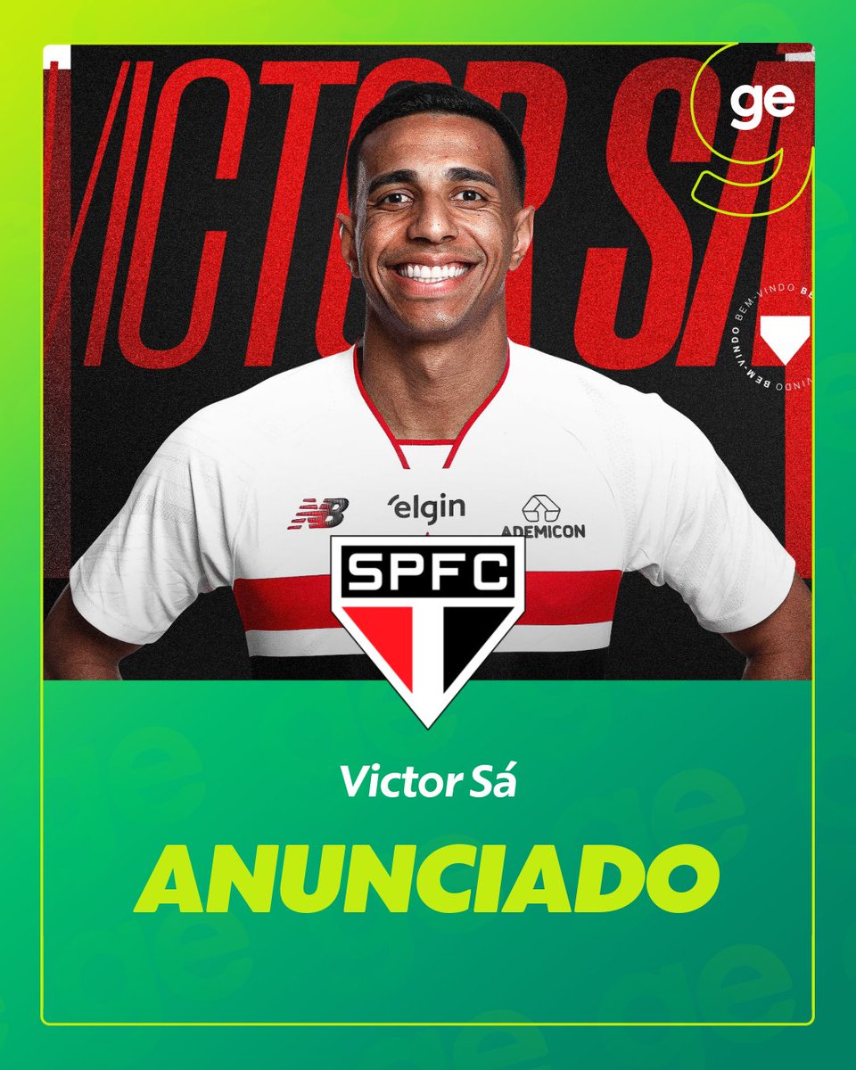 geglobo's tweet photo. São Paulo anuncia a contratação do atacante Victor Sá

 Veja detalhes ➡️ https://t.co/uJq2l04Ar1

📸 Divulgação/São Paulo https://t.co/m4MB1udU55