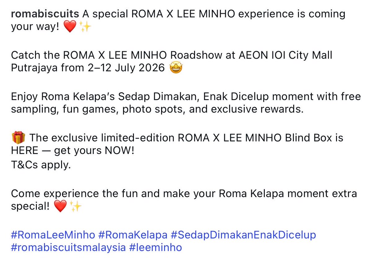 actorlmhs's tweet photo. A special ROMA X LEE MINHO experience is coming your way!❤️✨ https://t.co/8pFMUGMtGV