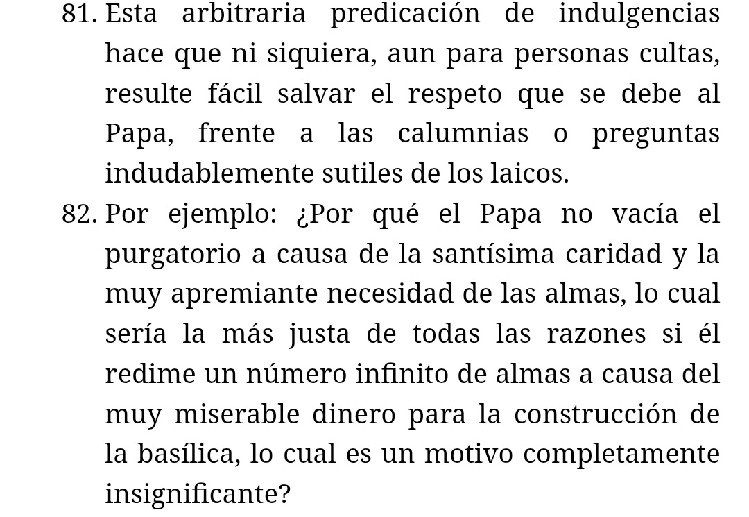 _madlevis's tweet photo. En honor a la verdad, Lutero acá está citando lo que el consideraba "calumnias o preguntas sutiles de los laicos". En la tesis 81 habla sobre eso. https://t.co/2WVBlD0k9V