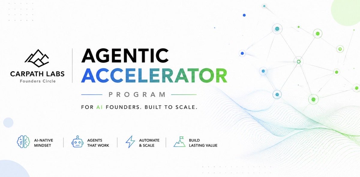 CarpathLabs's tweet photo. Astăzi nu lansăm doar un program.
Lansăm o nouă categorie.

🇷🇴 Carpath Labs lansează primul Agentic Accelerator din România și din Europa de Est.

Așa cum acceleratoarele au ajutat o generație de fondatori să construiască startup-uri pentru era internetului, Agentic Accelerator este construit pentru fondatorii care dezvoltă companii în era AI.

Un Agentic Accelerator oferă fondatorilor metodologia, mentoratul și ecosistemul necesare pentru a construi, valida și scala business-uri AI-native, unde agenții AI nu sunt un feature, ci fundamentul companiei.

Credem că următoarea generație de companii globale va fi construită de echipe care gândesc agentic din prima zi.
Noi vrem să îi ajutăm să le construiască din România.

Aplică pentru prima cohorta👇

https://t.co/qokKdDdpwf