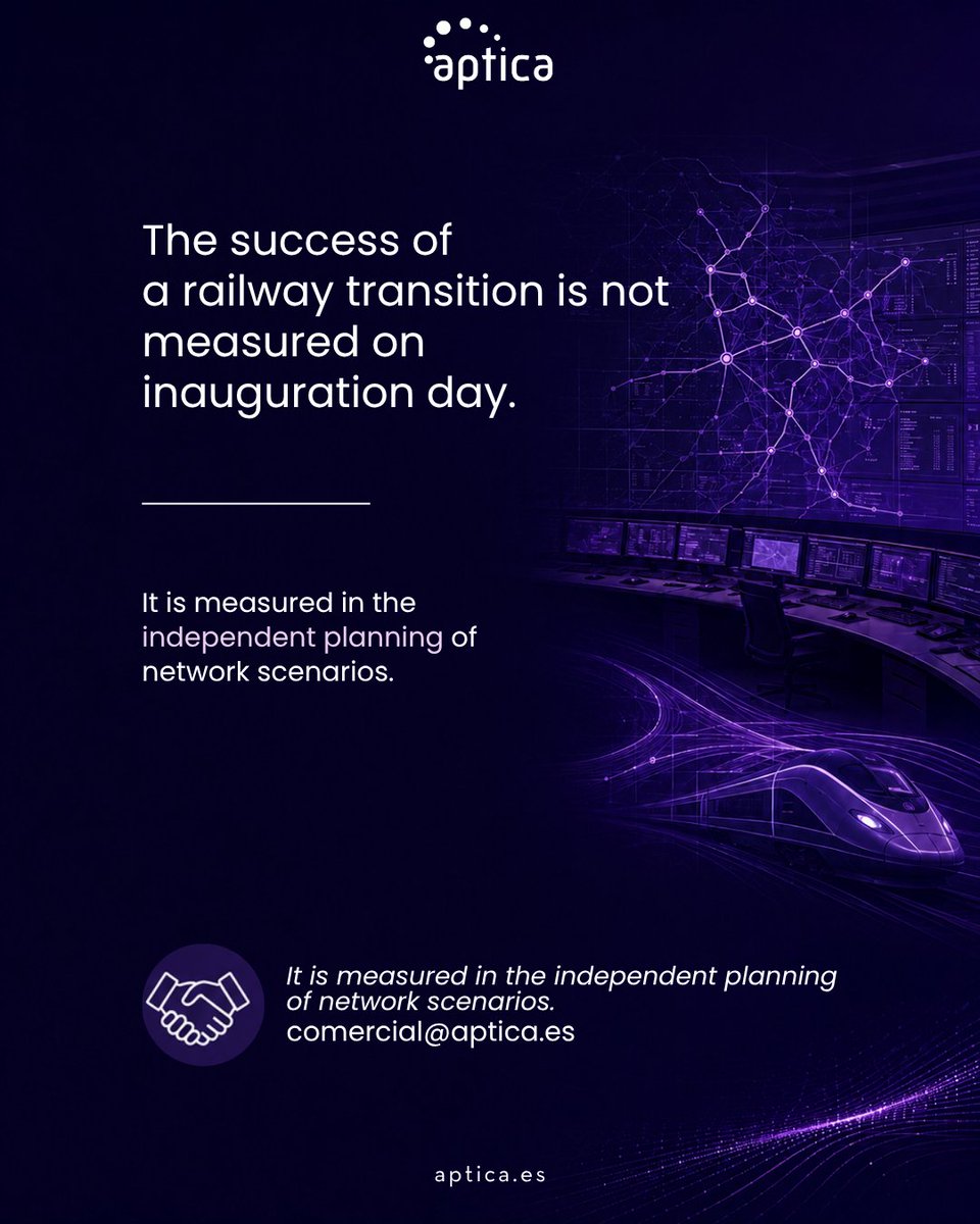 APTICA_ES's tweet photo. Paper tolerates everything.
Critical infrastructure #CAPEX does not.
In #GSMR #FRMCS migration, poorly validated assumptions can become cost overruns, delays and operational uncertainty.
Validate RF scenarios before investing, tendering or deploying.
📩 comercial@aptica.es https://t.co/WWutZgVhiE