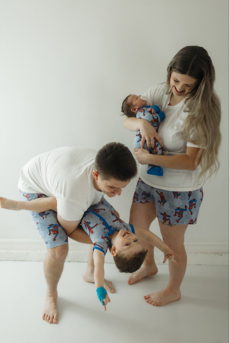 makattack6's tweet photo. Some fun pics that we did when Drex was born 🥺🕷️🕸️💙❤️ I still believe I get the coolest mommy award for letting Everest pick out our matching spiderman jammies! https://t.co/5LSczZfSqv