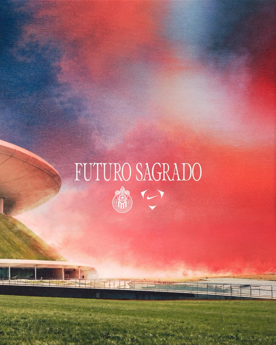 ChivasFotos's tweet photo. Con el lema "Futuro Sagrado" @nikefootball le da la bienvenida a @Chivas como parte de sus aliados. https://t.co/seOZj8FMoo