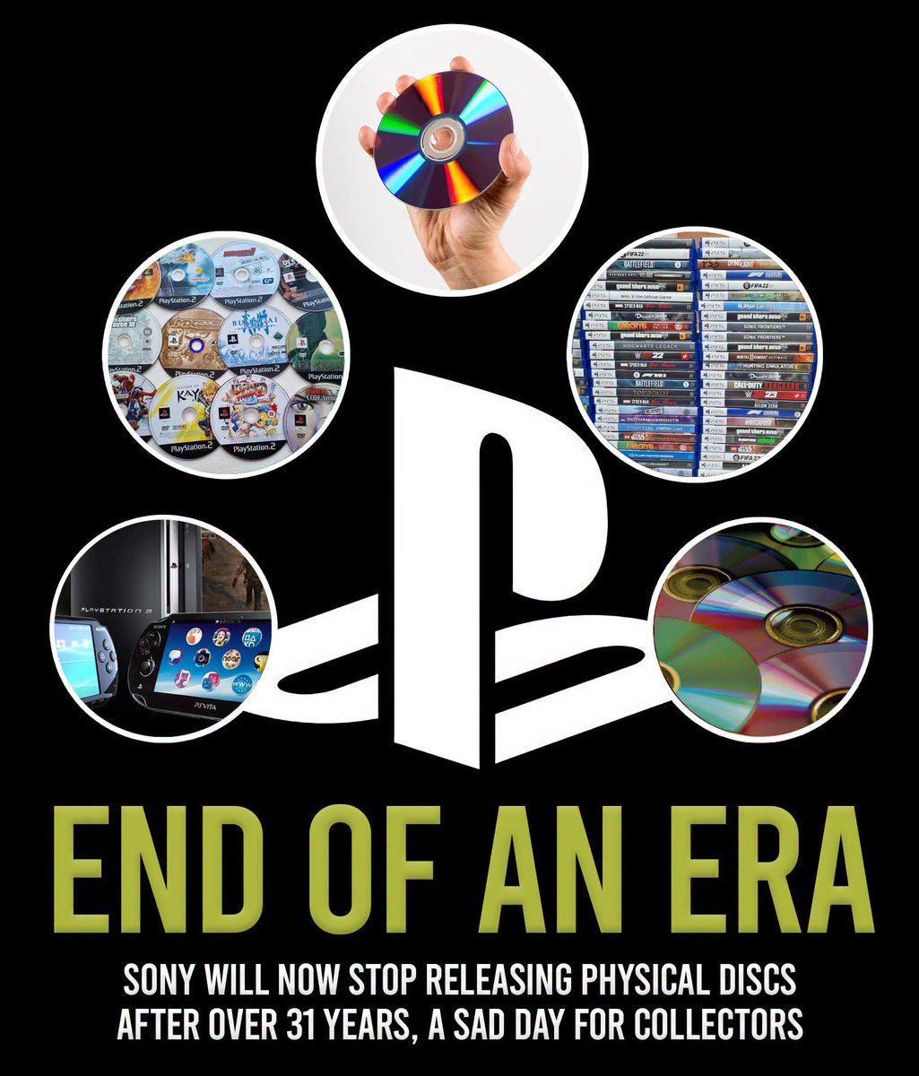 End of an era for PlayStation 😔 Sony will stop producing physical discs ...