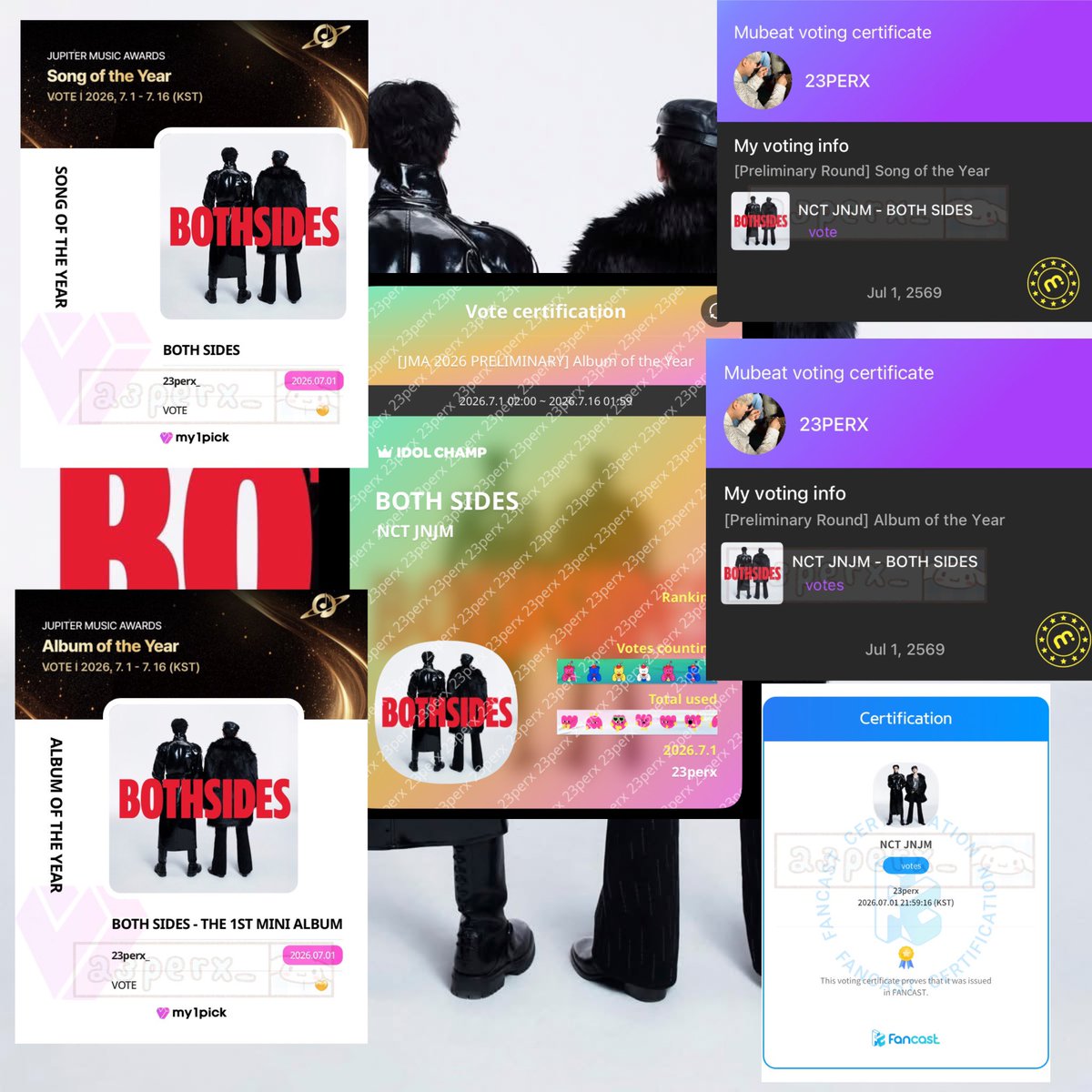 23perx_'s tweet photo. ขอกำลังเสริมมาช่วยกันโหวตให้จนจมกัน🚨

JMA 2026 PRELIMINARY
🏆 Album of the Year 
🏆 Song of the Year 

โหวตผ่าน 5 แอพนี้ 📲
📍Idol Champ – 40 Rubies / 1 vote 
📍Muniverse – 5 votes / day
📍My1Pick – 40 Gold Hearts / 1 vote 
📍Mubeat – 5 Tickets
📍Fancast –  400 Gold Hearts / 1 vote 

#โหวตเพื่อเจโน่แจมิน 
#Voteforjnjm