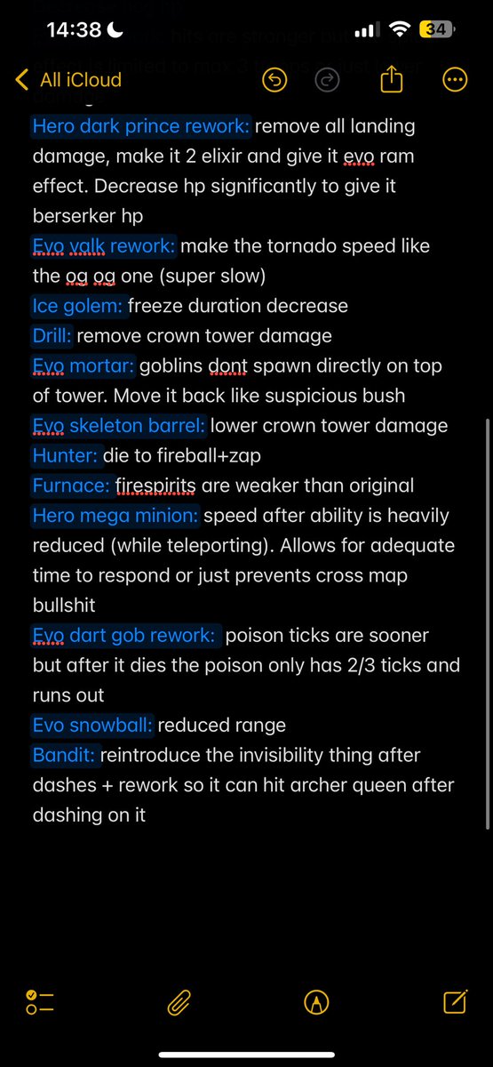 CheddarCR's tweet photo. Here are some random balance ideas i have as the people’s community manager. https://t.co/XIqGbNMvis