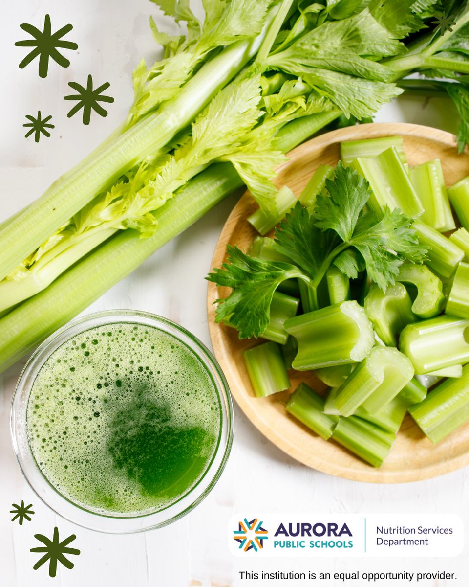 apsnutritionk12's tweet photo. Let’s “celery-brate” Wellness Wednesday! 🎉 Celery is low in calories and rich in fiber, vitamins, minerals, and antioxidants that support a healthy body. #WellnessWednesday
@aurorak12 #ATeam #AuroraCO #AuroraColorado #OneAurora #TheATeam #ExcellenceInAPS #ArapahoeCO #Arapahoe https://t.co/u0nTvR6PjY