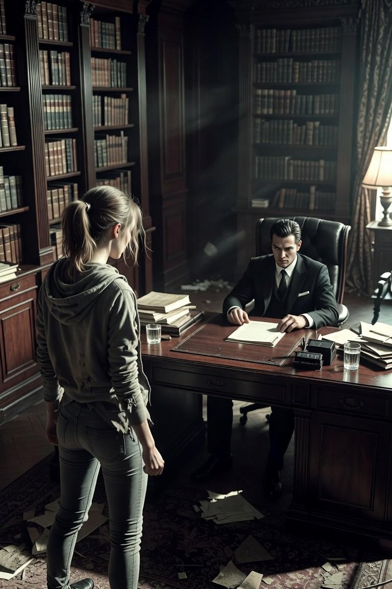 pxsone's tweet photo. The air in Vittorio Salvatore's study smelled of old leather, expensive cigars, and utter despair. For Sofia, it was the smell of her freedom dying. Her father, a compulsive gambler, had finally bet his last chip: her. And Vittorio, the man they called "The Ice Prince," had collected.

He was impossibly handsome in a way that was almost offensive. Sharp jaw, hair as dark as a moonless night, and eyes the colour of a winter sky, cold, unforgiving, and utterly devoid of warmth. He didn't look at her like a person; he looked at her like a piece of art he'd just acquired, assessing its value and potential flaws.

"You will live here," he stated, his voice a low, flat monotone. "You won't lack anything, materially. In return, you will be my companion. You will attend events, you will smile, and you will not embarrass me."

Sofia, still in her tattered jeans and a hoodie that had seen better days, felt a spark of defiance. "And what if I refuse to smile? What if I embarrass you on purpose? What if I tell everyone at your fancy parties that you eat your steak well done with ketchup?"

The corner of his mouth twitched, a flicker of something akin to surprise. "I don't eat steak with ketchup." It was the first non robotic thing he'd said. "And you wouldn't dare."