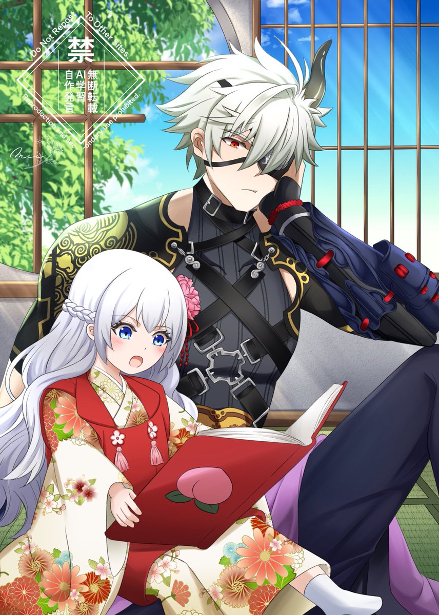 Mii_cL_'s tweet photo. 読み聞かせ(されている)。
※鬼さに https://t.co/VhPkMwesfb