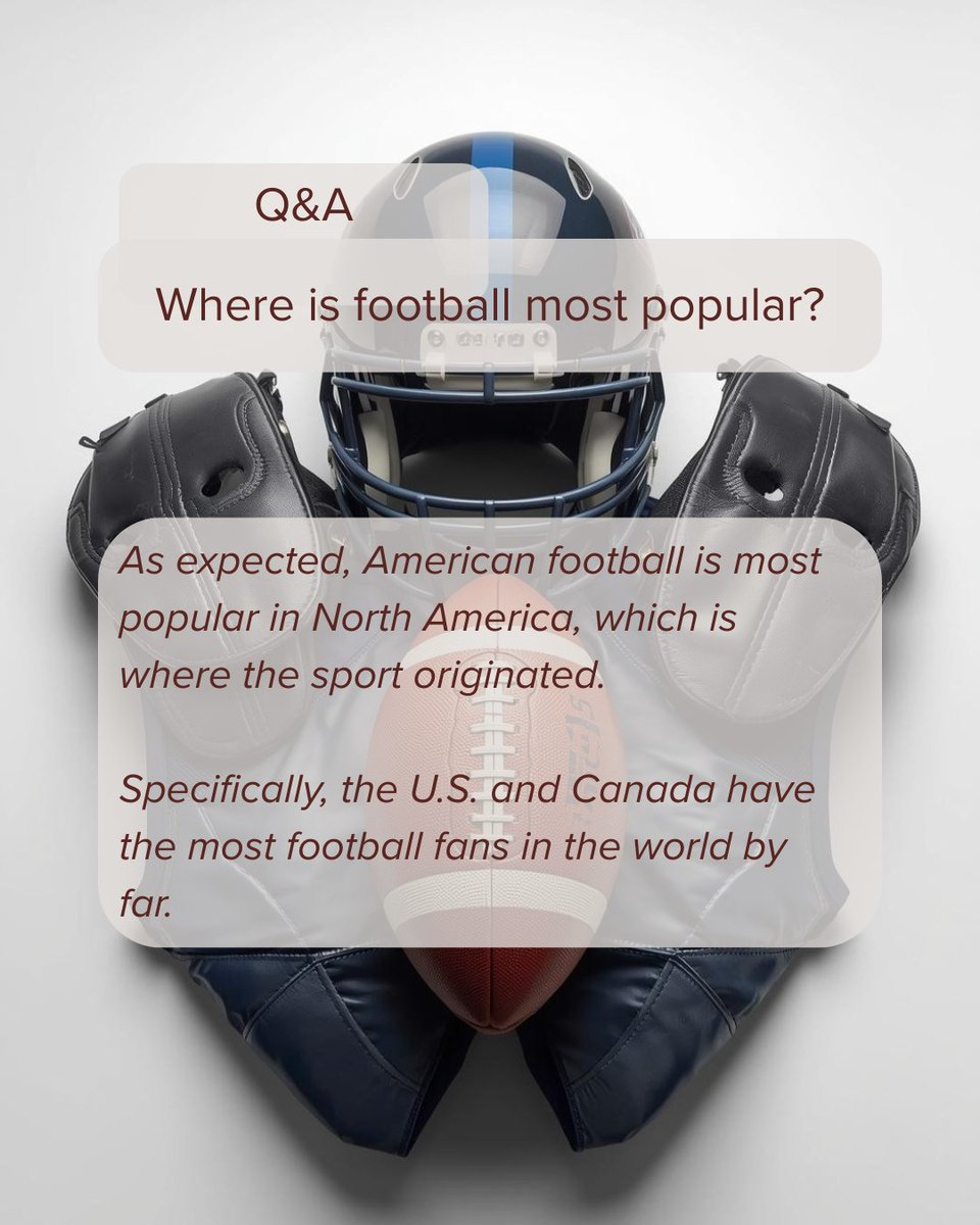 SJLadrido's tweet photo. Do you enjoy watching football? 🏈
#americanfootball #funfact #didyouknowfacts https://t.co/BedBWUSi9h