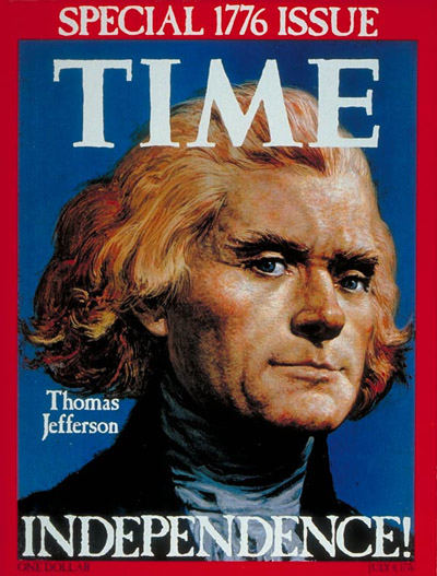 TJMonticello's tweet photo. It's almost time for America's 250th birthday! 🇺🇸 In honor of the occasion, we're sharing a fun find from the Jefferson Library. Check out this special edition of Time magazine created for the Bicentennial on July 4, 1976. https://t.co/uDVRyn2xyH