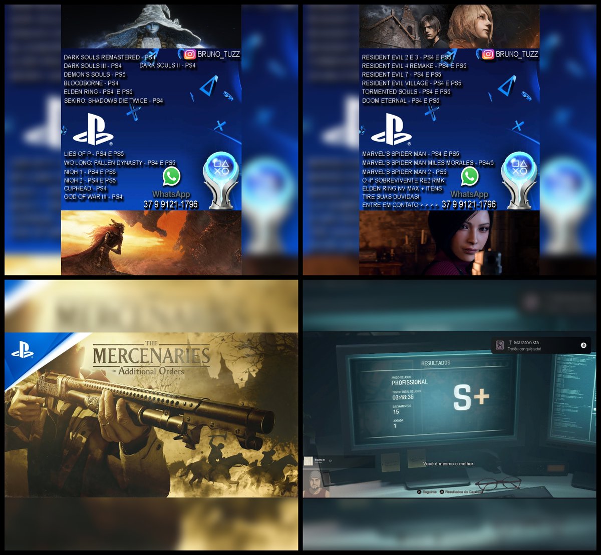 undead_Tuz's tweet photo. 🔹OPA, TUDO BEM? ESTÁ SEM TEMPO?🔹  Está sem paciencia para pegar o troféu desejado ou platina? Deixe que eu platine pra você!
CONFIRA ABAIXO!
Venha conhecer meu serviço de platinas, me mande mensagem no meu
Zap Pessoal ou no facebook messenger mesmo. https://t.co/XfWql3CuVZ