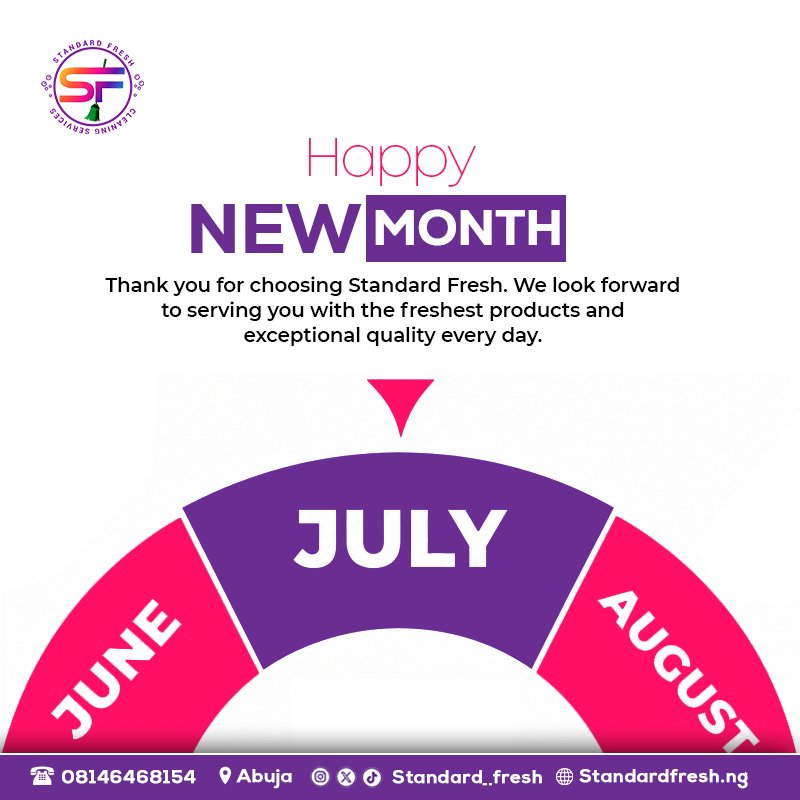 standard__fresh's tweet photo. Happy New Month! 

Welcome to July—a new month filled with opportunities, new beginnings, and countless reasons to smile.

Thank you for choosing Standard Fresh. We appreciate your trust and remain committed to delivering the freshest products and exceptional service every day. https://t.co/poTUbXzfVB