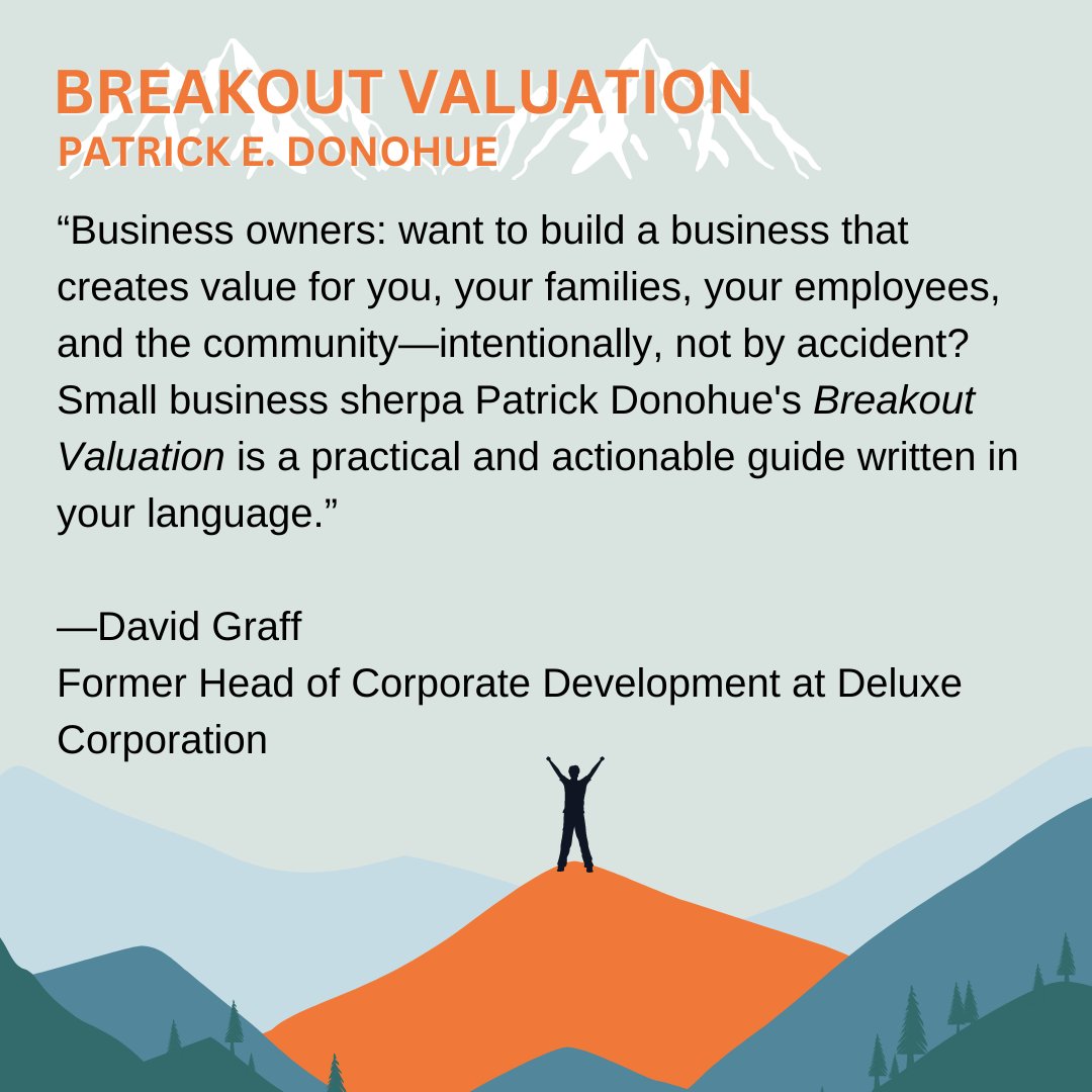 HillCapitalMN's tweet photo. Breakout Valuation will help you get a clear picture of your business's numbers and guide you toward increasing its valuation to a true "breakout" valuation. Get your copy of Breakout Valuation today: https://t.co/OkEkW8IaCO #businessvaluation #financialanalysis #growthpotential https://t.co/THvZqvvEt7