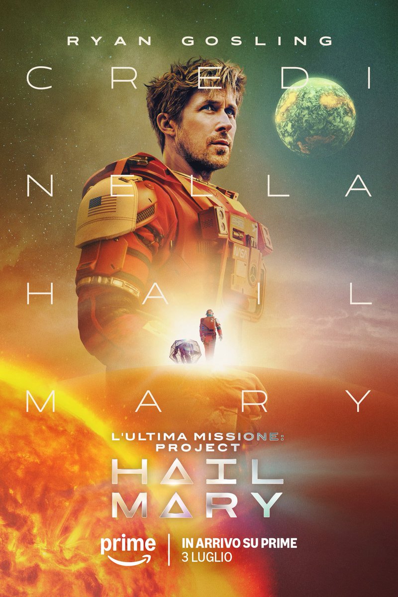rebellevague's tweet photo. L'ultima missione: Project Hail Mary arriverà su Prime Video giovedì 3 luglio. https://t.co/M1vT43IUKn