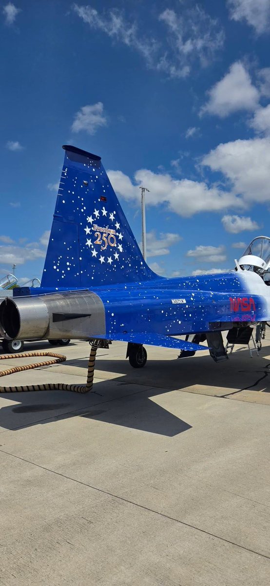 brett728's tweet photo. @Sammy_Agee @ShannonSpake I actually caught the #Americas250 #F5 team here in Myrtle Beach yesterday as they refueled! That's a Langley T-38 trainer that just happened to land as well, great timing! @FlyMyrtleBeach #TMDNASCAR https://t.co/tv3WWAsEVP