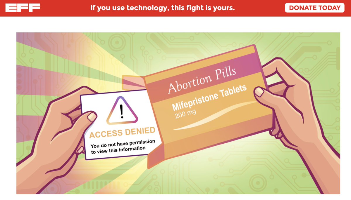 LundukeJournal's tweet photo. The EFF (Electronic Frontier Foundation), which was originally founded to educate lawmakers (and law enforcement) about computers (source code, hacking, encryption, etc.), is now focused on...

"LGBT" and "Abortions". https://t.co/hR5QNL7S6b