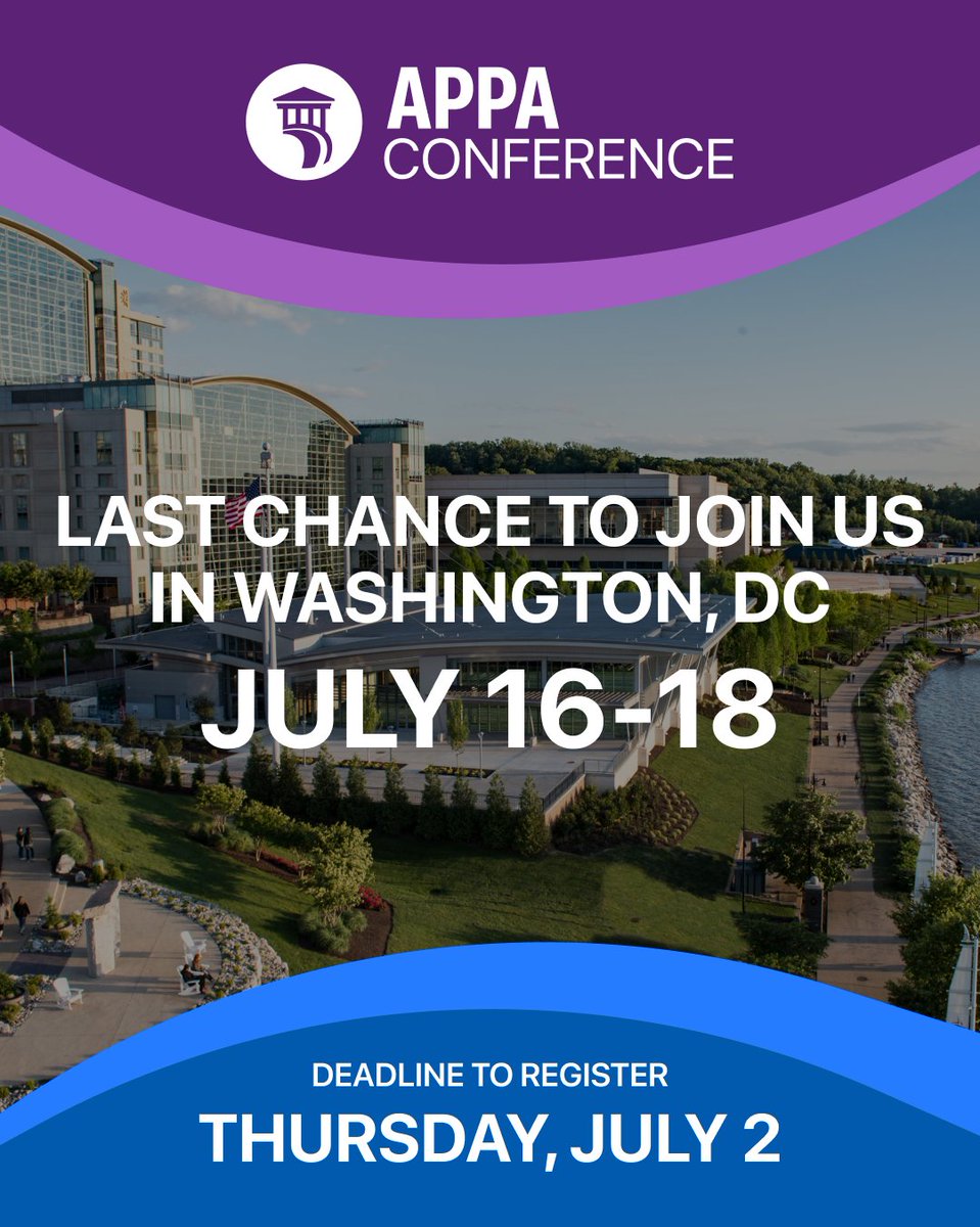 APPA_facilities's tweet photo. Last chance: registration for APPA 2026 closes tomorrow, July 2!

Join us in DC July 16–18 for three days built for facilities leaders in higher ed and K-12.

Don't miss it, register now: https://t.co/OqKpyKRThc https://t.co/uj5LZaJmBM
