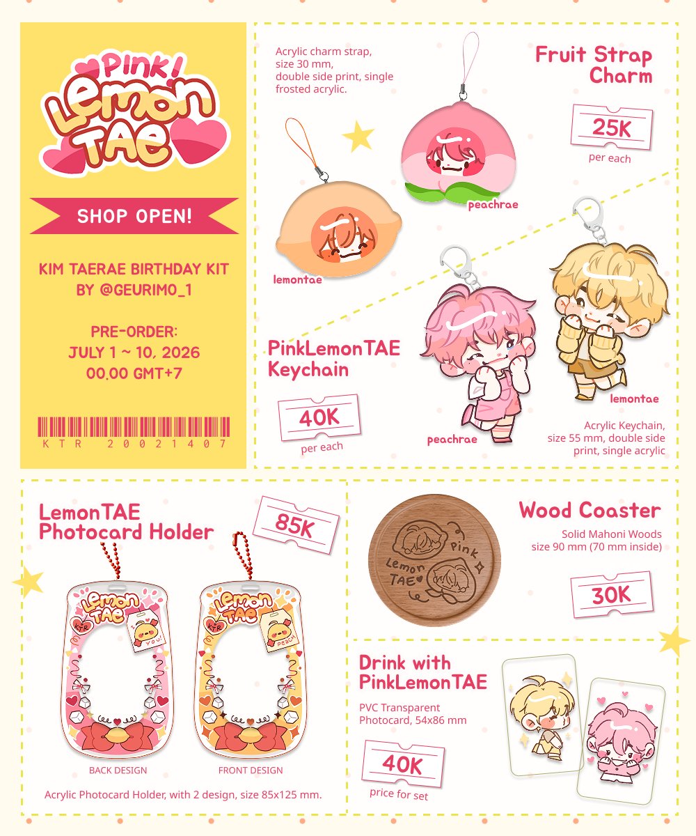geurim0_1's tweet photo. ✨ KIM TAERAE BDAY KIT! ✨
with P-LAND vol. 5 Catalog PO
By @geurim0_1 

📦  Avail for mail order only
📆 : July 1~10, 2026 
💖 : WW GO? DM first

Check the thread for more catalog &amp; PO form  ⬇️✨ https://t.co/uxW8wTVoZQ